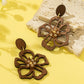 Wooden Floral Earrings