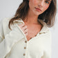 5221HK Button Front Cropped Knit Cardigan: Pink / Contemporary / L