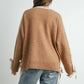 Crew Neck Long Sleeve Pullover Sweater - BMW7587: TAUPE MULTI / S