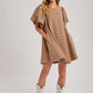Latte Puff Striped Dress