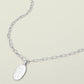 Silver Hammered Oval Pendant