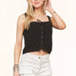 Black Crochet Knit Tank