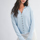 5221HK Button Front Cropped Knit Cardigan: Pink / Contemporary / L