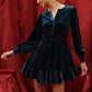 Teal Velvet Mini Dress