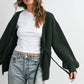 Knot Front Long Sleeve V-Neck Cardigan - BMC7914: TAUPE / M