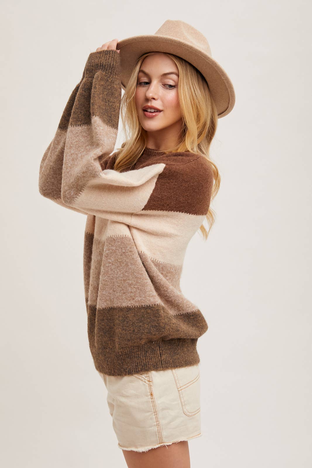 Mocha Colorblock Sweater