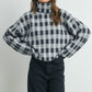 Fall Check Turtleneck Sweater - BMW7532: TAUPE MULTI / S