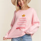 LESW3436- X-MAS TREE ACCENT SWEATER: IVORY / S-M-L(2-2-2)