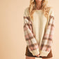 9103FK Malva Plaid Pullover Sweater: Slate Blue / Contemporary / S