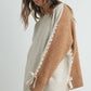 Crew Neck Long Sleeve Pullover Sweater - BMW7587: TAUPE MULTI / M