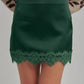 SATIN TEXTURE MINI SKIRT WITH SHORTS LINING_JLB80108-01: CHOCOLATE/OATMEAL / S-M-L(2-2-2)