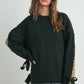 Crew Neck Long Sleeve Pullover Sweater - BMW7587: TAUPE MULTI / S
