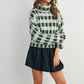 Fall Check Turtleneck Sweater - BMW7532: TAUPE MULTI / M