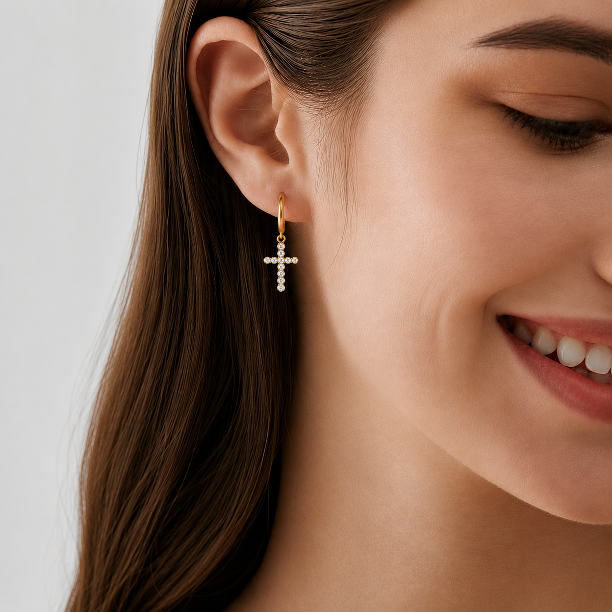 18K STAINLESS STEEL WATERPROOF TARNISH FREE HOOPS | 40E365: Silver