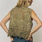 BOHO FLORAL CROCHET LACE VEST- LET4303: Beige / ONESIZE(6)
