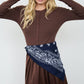 Dark Brown Midi Dress