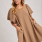 Latte Puff Striped Dress