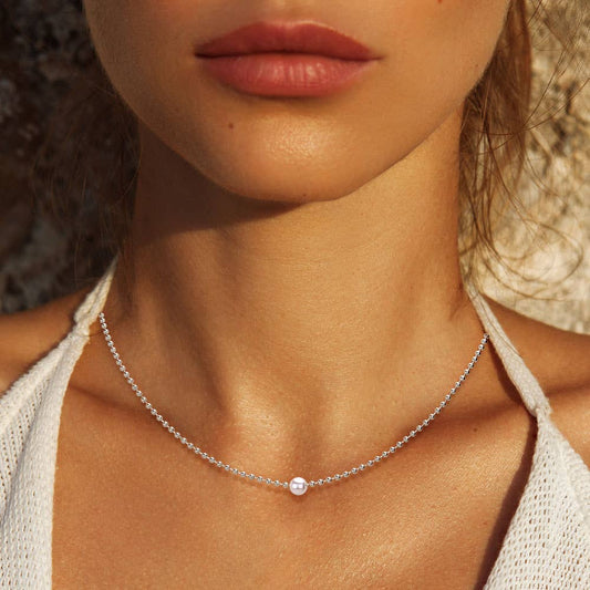Silver Pearl Necklace