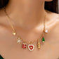 CHARM NECKLACE-Christmas Heart Tree Snowflake | 80N93298: GOLD