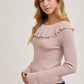 Rose Ruffled Sweater