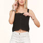 Black Crochet Knit Tank
