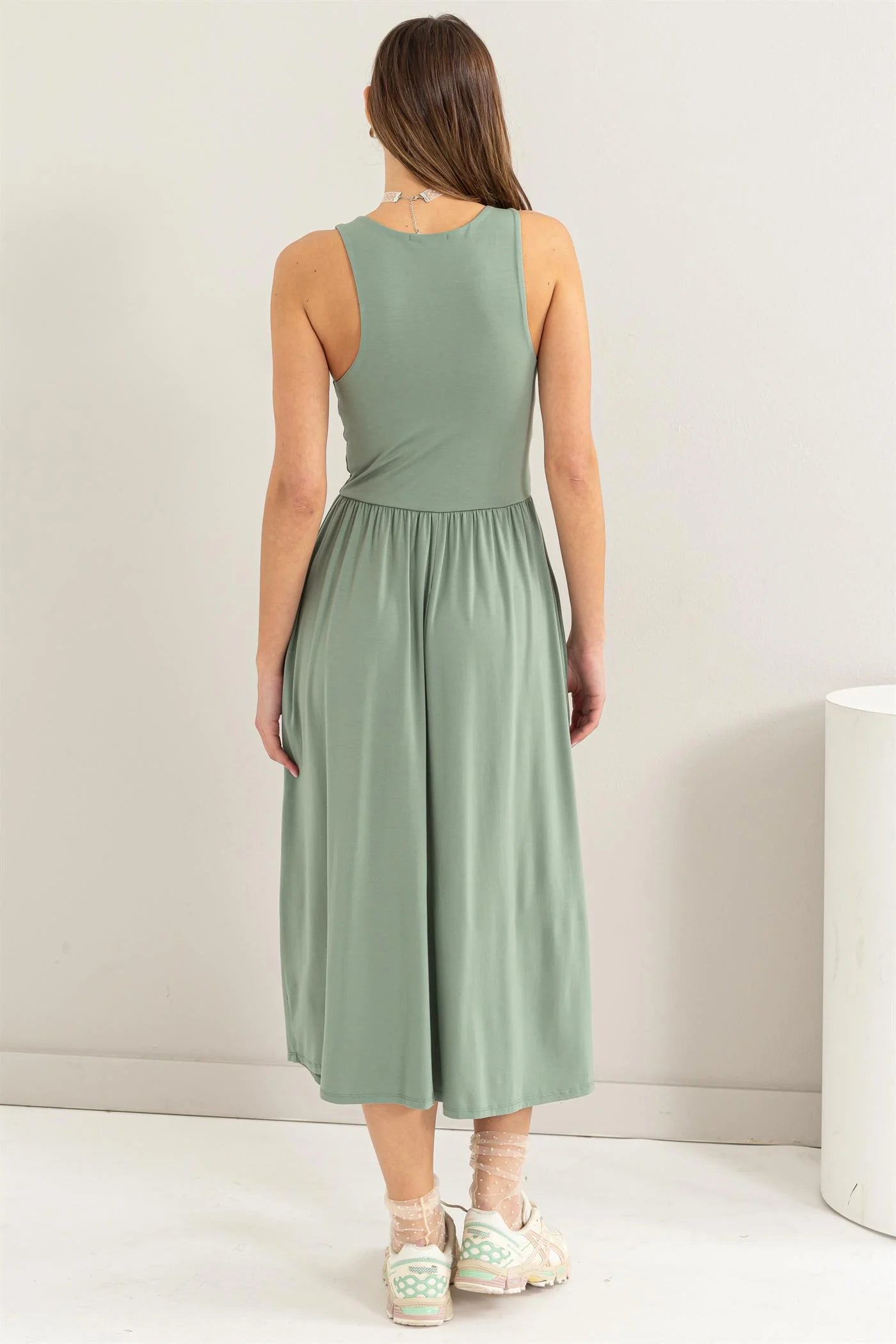 Green Sleeveless Jersey Mid