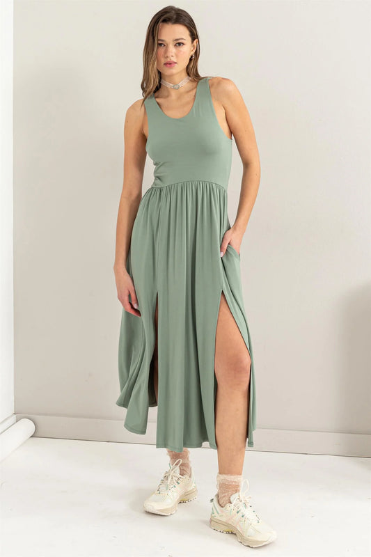Green Sleeveless Jersey Mid