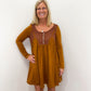 Textured Burnt Orange  Dress