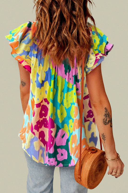 Multicolour Crinkled Blouse