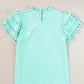 Mint Green Frilled Blouse