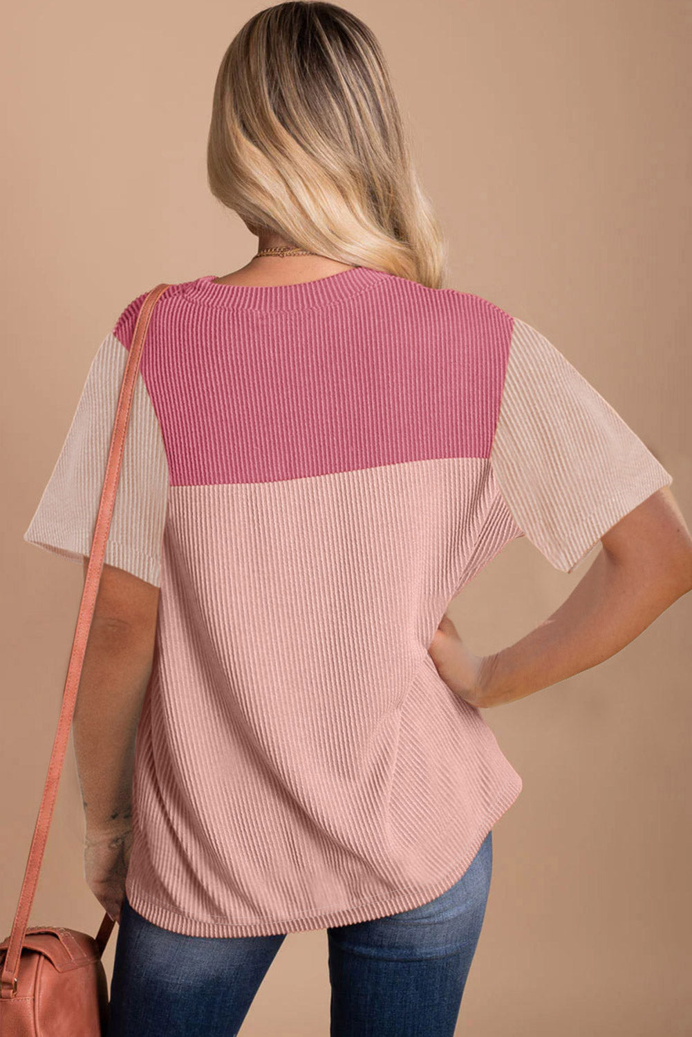 Pink Colorblock T-Shirt