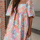 Pink Summer Floral Babydoll Dress