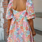 Pink Summer Floral Babydoll Dress