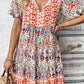 Orange Bohemian Short Dress
