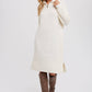 Cream Quarter-Zip Dress