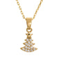 Gold Tree Pendant Necklace