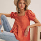 Cayenne Pleated Blouse