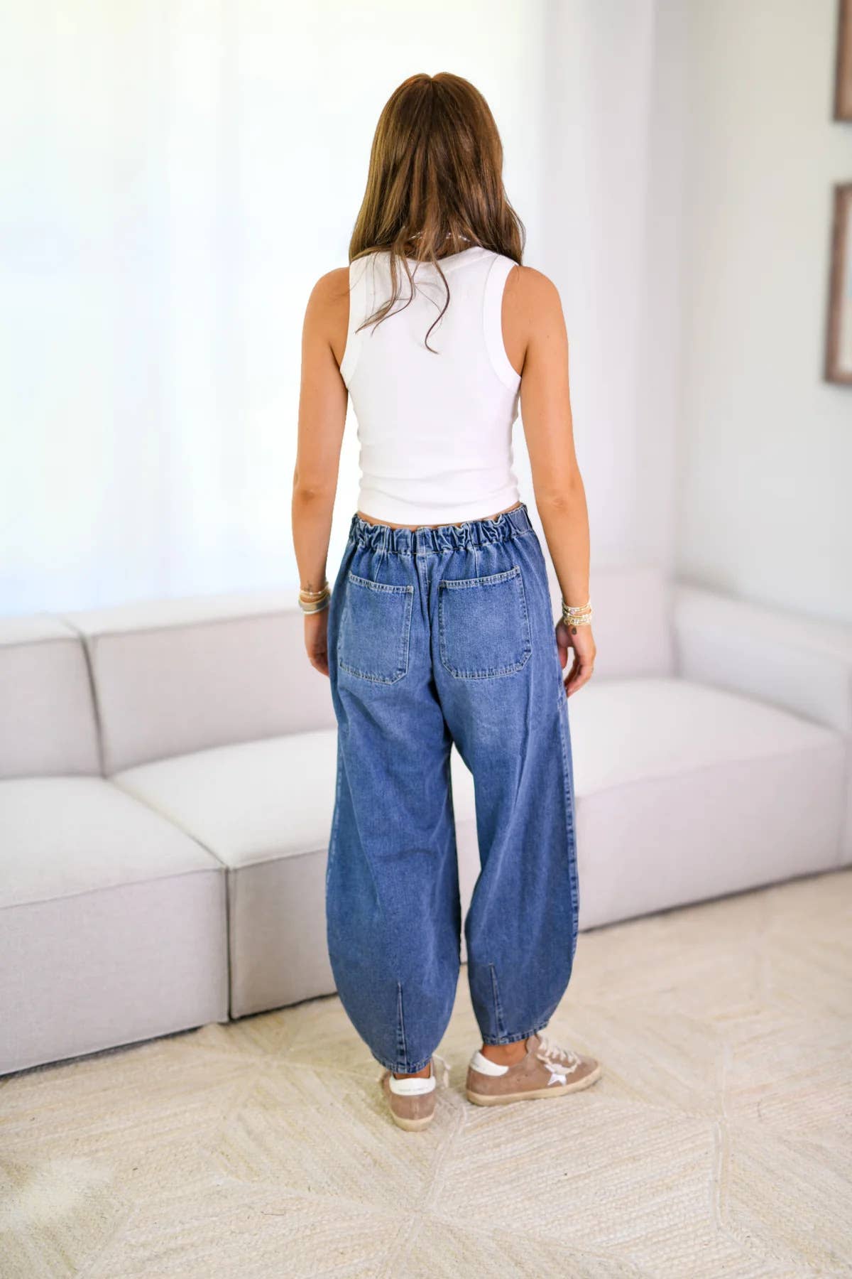 Dark Casual Barrel Jeans