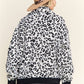 LESW4150-LEOPARD PRINT JACKET WITH DENIM POCKETS: Brown / ONESIZE(6)