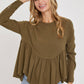 Olive Babydoll Top