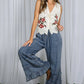Flared Ruffle Denim