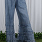 Flared Ruffle Denim