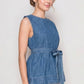 Denim Tie Waist Tank
