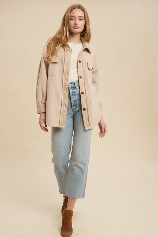 Natural Fleece Shacket