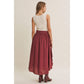 RUSTIC WEEKEND TWOFER MAXI DRESS WITH CASCADING RUFFLES: COCONUT BROWN / S