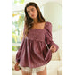 Violet Eyelet Top