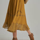 CRINKLED WOVEN BOHO MIDI SKIRT _JLB80101-01: OLIVE / S-M-L(2-2-2)