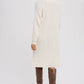 Cream Quarter-Zip Dress