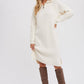 Cream Quarter-Zip Dress