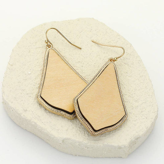 Wooden Teardrop Earrings
